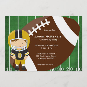 Football birthday invitation