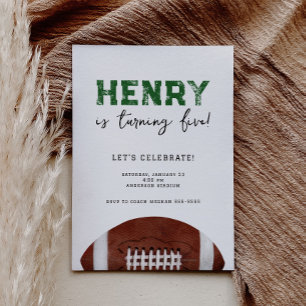 Football Birthday Invitation