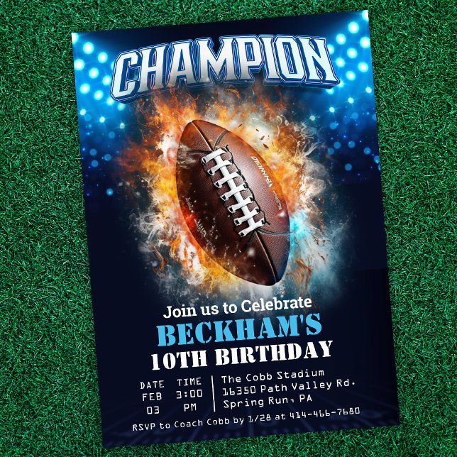 Football Birthday Invitation (Creator Uploaded)
