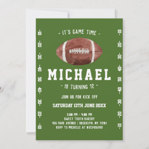 Football Birthday Invitation