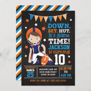 Football Birthday Invitation for a Boy