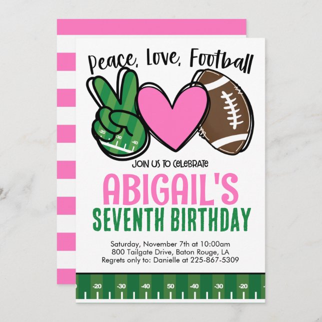 Football Birthday Invite (Front/Back)
