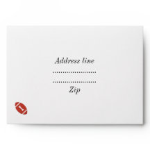 Football Birthday Party Envelope
