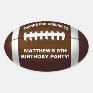 Football Birthday Party Favour Sticker
