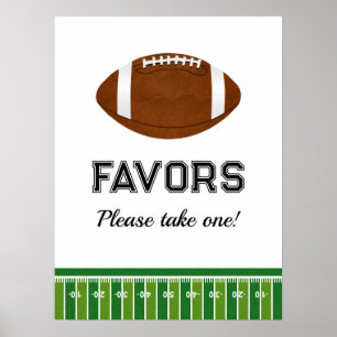 Football Birthday Party   Favours Please Take One Poster