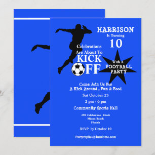 Football Birthday Party Invitation
