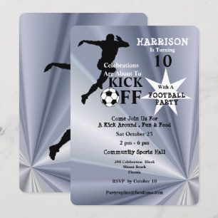 Football Birthday Party Invitation