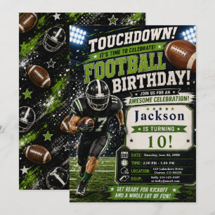 Football Birthday Party Invitation