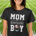 Football Birthday Party Mum T-Shirt<br><div class="desc">Introducing our exclusive 'Mum of the Birthday Boy' T-shirt—a symbol of love and celebration in perfect harmony with the 'First Year Down' football-themed festivities. This T-shirt isn't just an outfit; it's a heartfelt declaration of a mother's pride and joy. Meticulously designed, this T-shirt beautifully captures the vibrant spirit of the...</div>