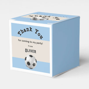 Football Birthday Party Soccer Ball Thank You Favour Box