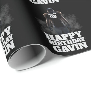 Football Birthday Personalized Wrapping Paper