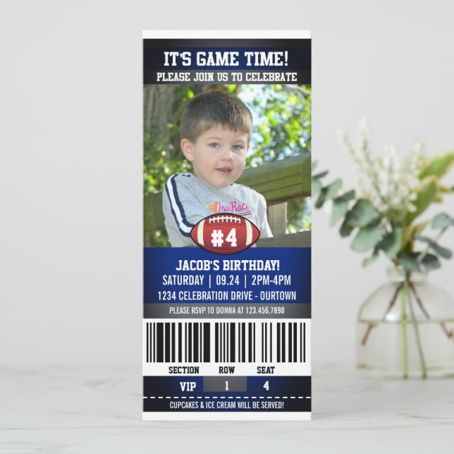 Football Birthday Photo Template (Standing Front)