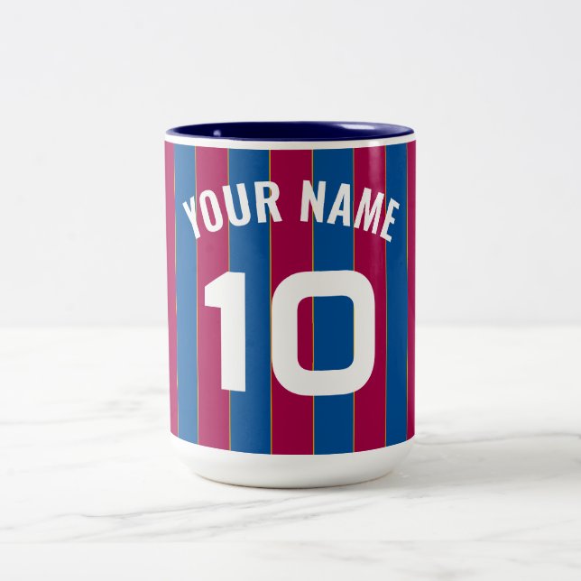 Football Blaugrana Jersey Two-Tone Coffee Mug (Center)