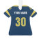 Football Blue & Gold Jersey Ornament