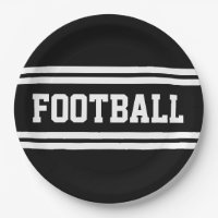 FOOTBALL Bold Athletic Black White Racing Stripes