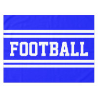 FOOTBALL Bold Bright Blue White Racing Stripes