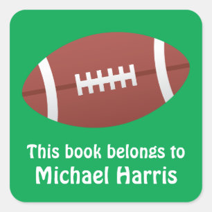 Football bookplate book label / tag for children