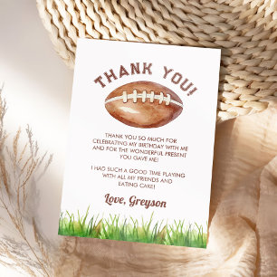 Football Boy 1st Birthday Thank You Card