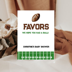 Football Boy Baby shower food Favours Sign