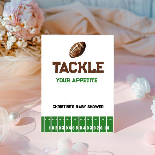 Football Boy Baby shower food  Sign
