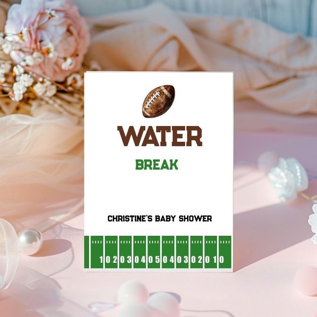Football Boy Baby shower Water Break Sign (Creator Uploaded)