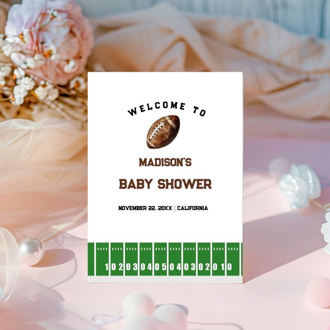 Football Boy Baby shower Welcome Sign (Creator Uploaded)