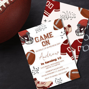 Football Boy Birthday Party Sports Invitation