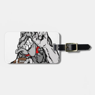 football bulldog luggage tag
