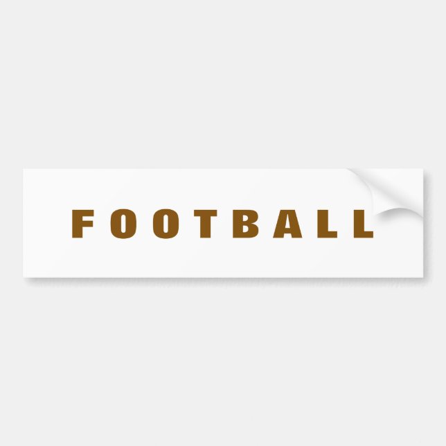 Football bumper sticker (Front)
