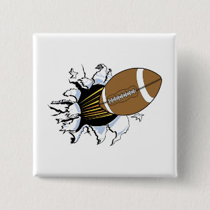 Football Burst T-shirts and Gifts 15 Cm Square Badge