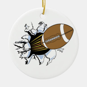 Football Burst T-shirts and Gifts Ceramic Ornament