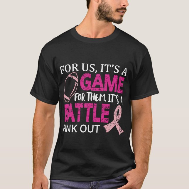 football cancer, breast cancer T-Shirt (Front)