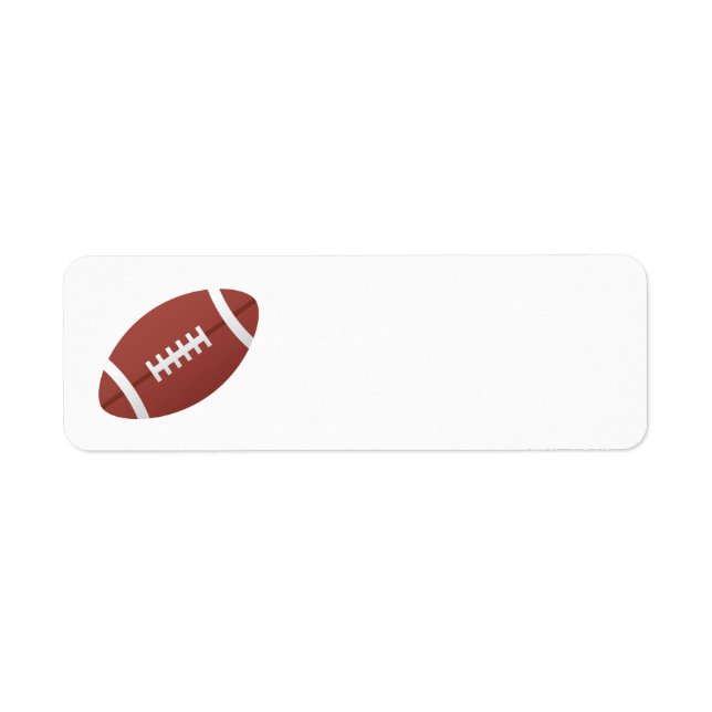 Football cartoon blank return address label (Front)