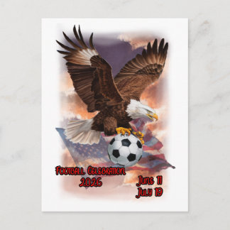 Football Celebration 2026 on a Holiday Postcard