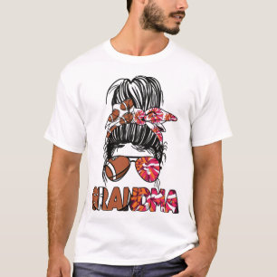 Football Cheer Grandma Cheerleader Football Player T-Shirt