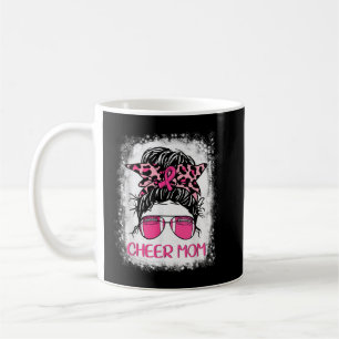 Football Cheer Mom Pink Out Leopard Breast Cancer  Coffee Mug