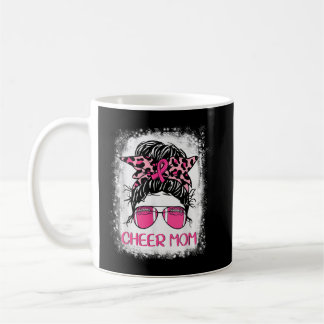 Football Cheer Mum Pink Out Leopard Breast Cancer  Coffee Mug