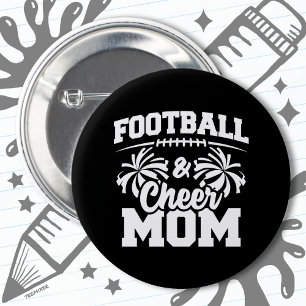 Football Cheer Squad School Sports Games Proud Mum 6 Cm Round Badge