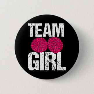 Football Cheerleader Team Girl Gender Reveal 6 Cm Round Badge