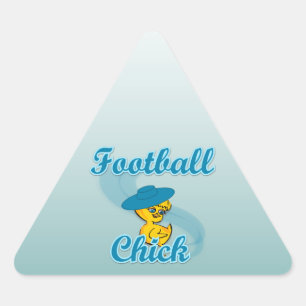 Football  Chick #3 Triangle Sticker
