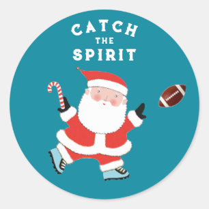Football Christmas Classic Round Sticker