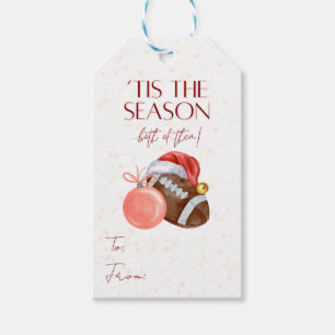 Football Christmas Gift Tag