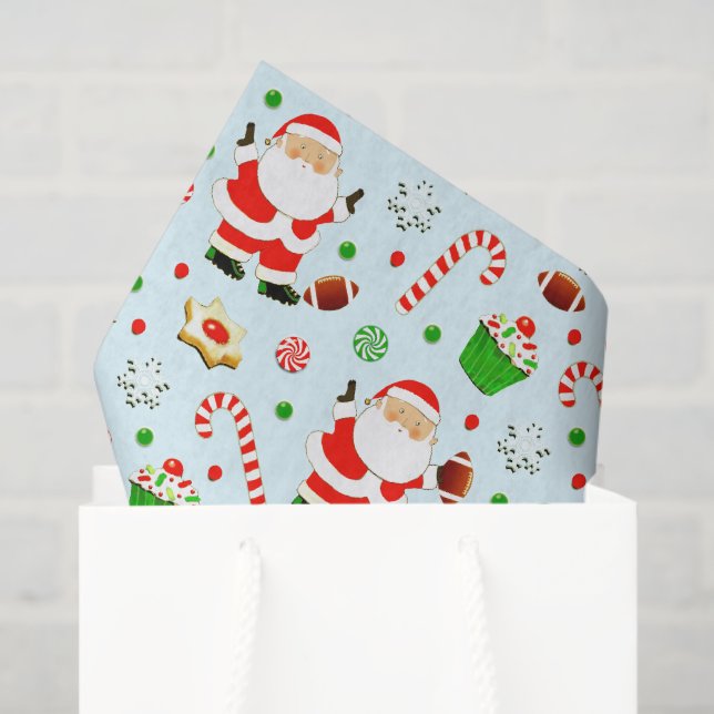 Football Christmas Gift Tissue Paper (Gift Bag)
