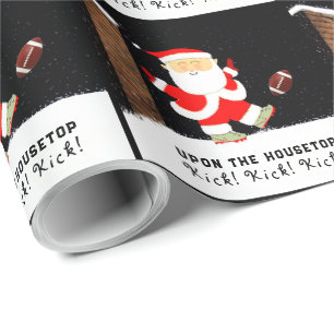 Football Christmas Gift Wrapping Paper