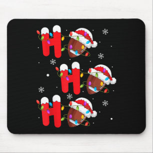 Football Christmas Ho Ho Ho Santa Srts Player Funn Mouse Pad
