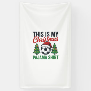Football Christmas Pajama Shirt Banner