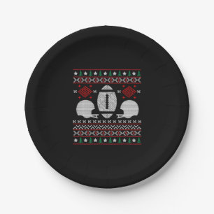 FOOTBALL CHRISTMAS PAPER PLATE