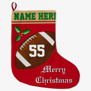 Football Christmas Stocking Name, Number, Monogram