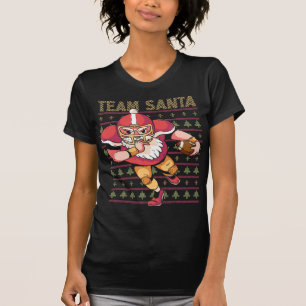 Football Christmas Team Santa  T-Shirt