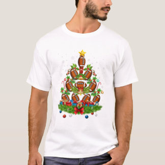 Football Christmas Tree Decor T-Shirt